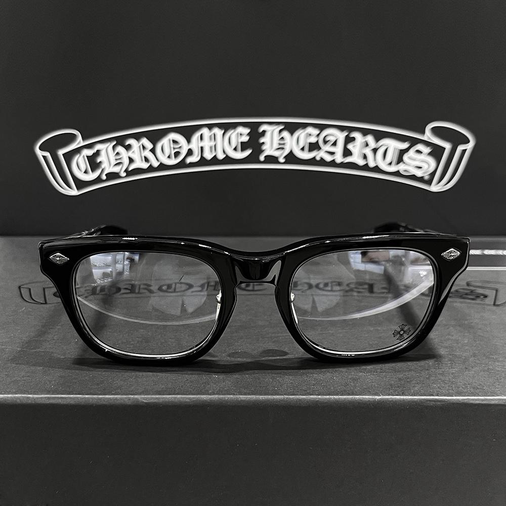 Chrome Hearts Baggins Asian Fit Black Plate Silver Eyeglasses