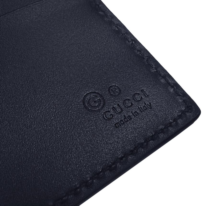 GUCCI Signature Guccissima Bifold Wallet Dark Navy 779836 CWC1N 4009
