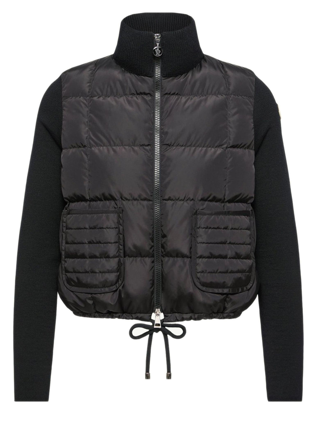 Moncler Black Nylon Bomber Down Jacket