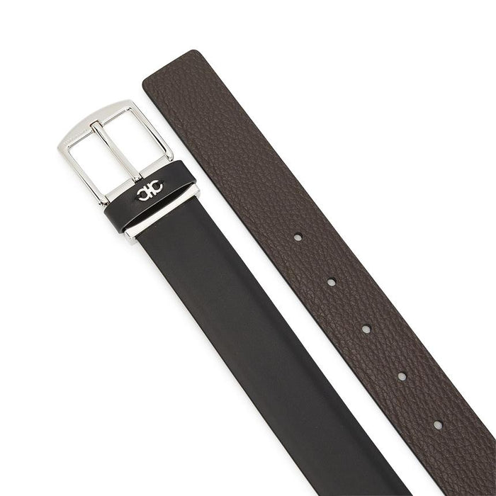 Ferragamo Men’s Reversible Leather Belt Black/Brown Pre-Cut