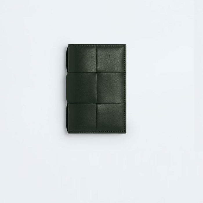 Bottega Veneta Dark Green Cassette Flap Card Case Wallet