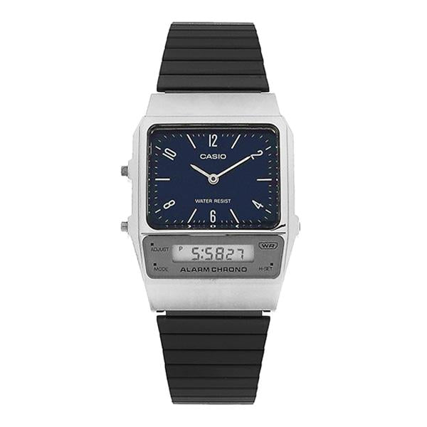 Casio Unisex Metal Watch Silver-Tone Stainless Steel Bracelet AQ 800EB 2ADF
