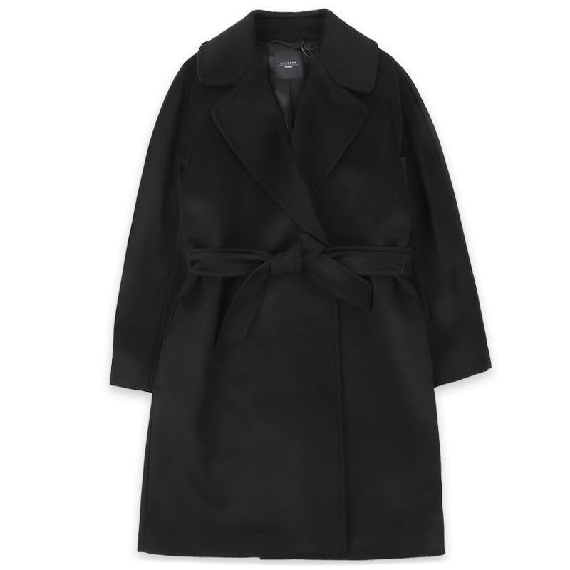 Max Mara Women’s Corde Belted Wrap Coat Black 2525016062600 013