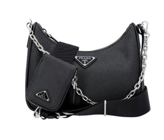 PRADA Black Nylon Shoulder Bag