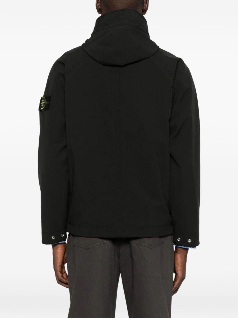 STONE ISLAND Black Casual Anorak Jacket for Men