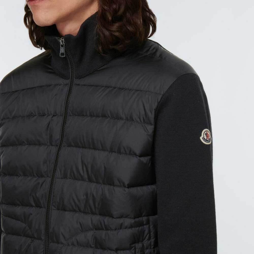 Moncler Padded Zip-Up Knit Cardigan Jacket for Men 9B50700 A9341 999