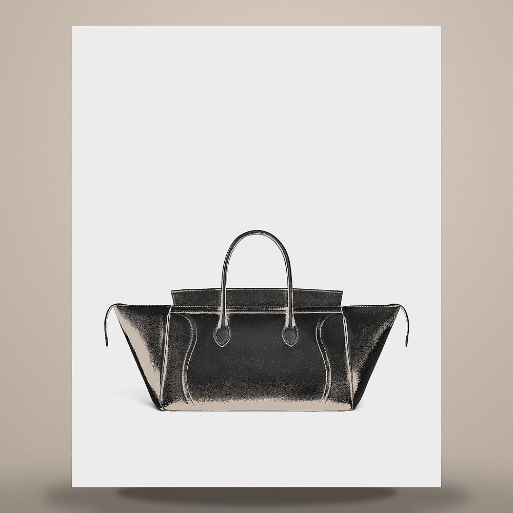 CELINE Luggage Tote Smooth Shiny Lambskin Black Tote Bag L100E3GW2 38NO