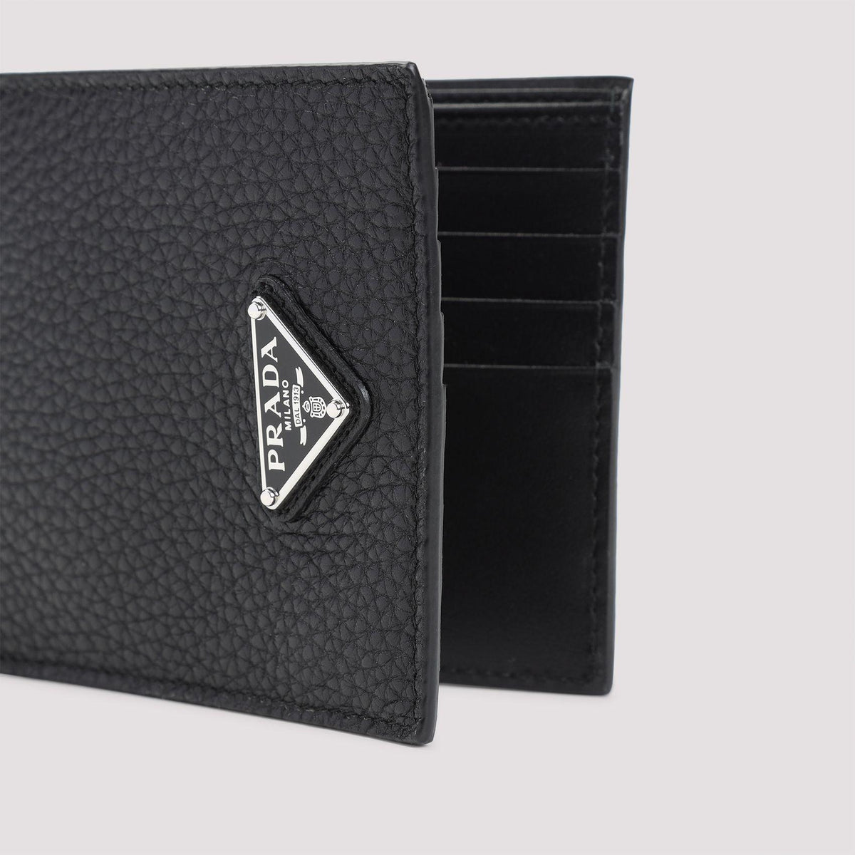 PRADA Black Saffiano Leather Bifold Wallet