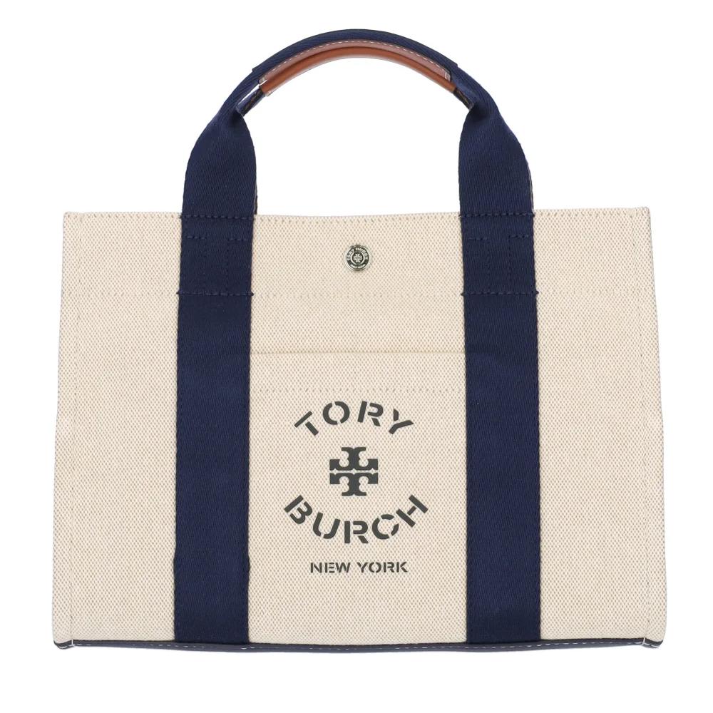 Tory Burch Small Tote Bag Natural Canvas Tote