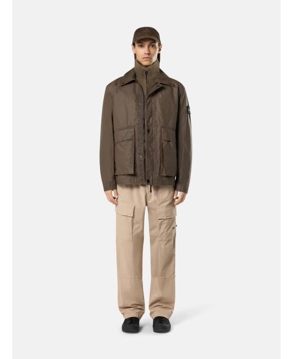 STONE ISLAND Waxed Pigment-Dyed Cotton Tela Classic Pants