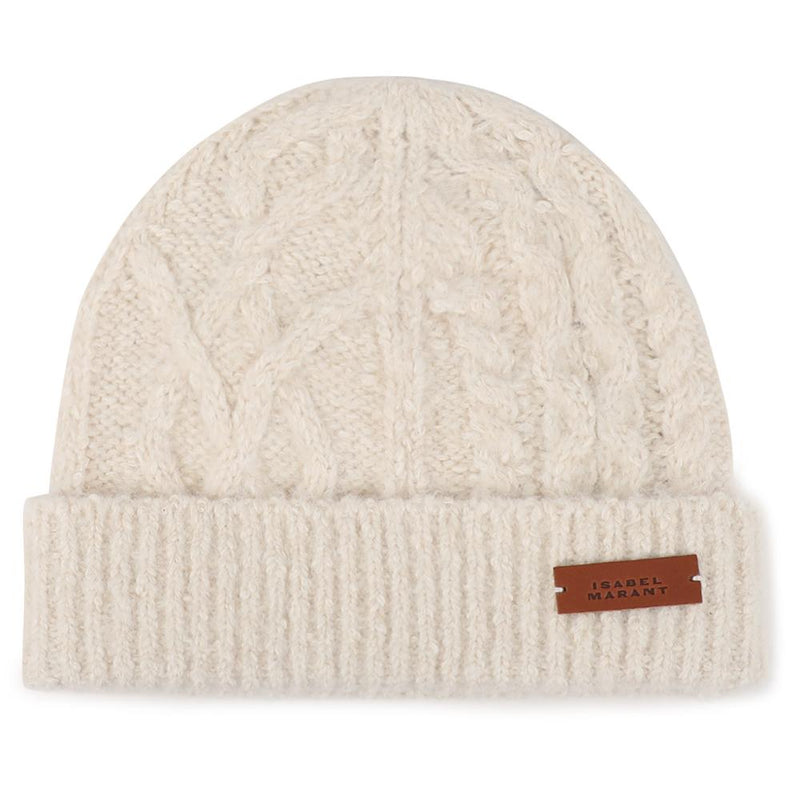 Isabel Marant Ecru Knit Beanie Hat BE036MFA C3D01A 23EC