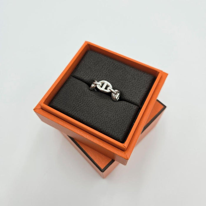 HERMES Chaîne d’Ancre Ring Silver Jewelry Ring