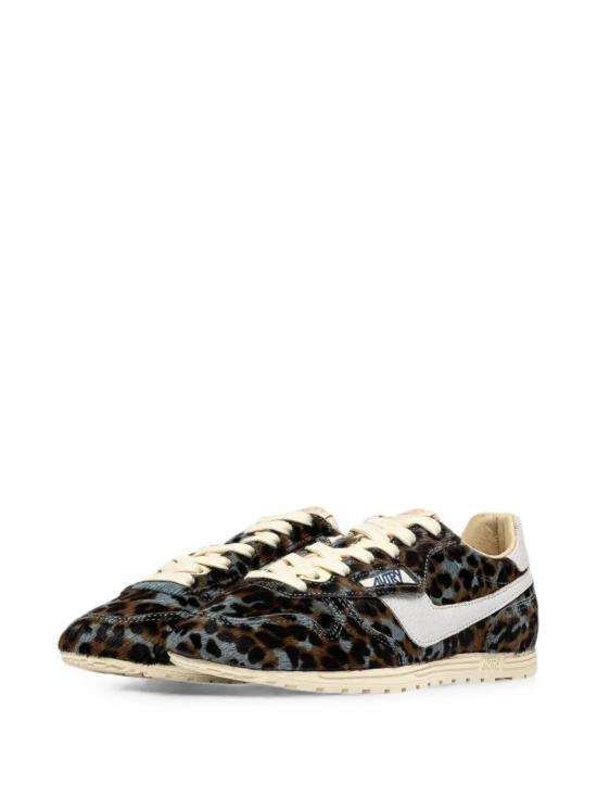 AUTRY Gray Leopard White Windspin Sneakers Women’s