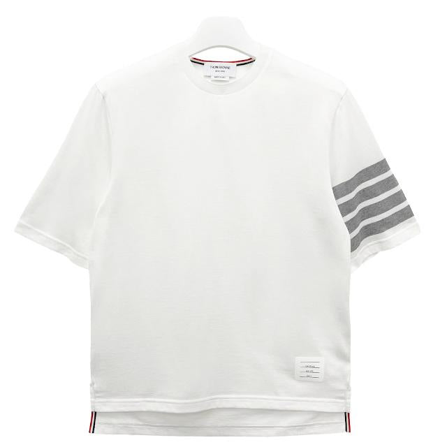 THOM BROWNE Men's 4-Bar Stripe Sleeve Crewneck T-Shirt