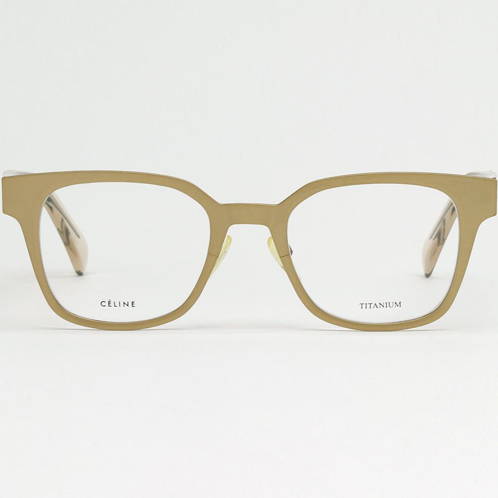 CELINE Matte Gold Titanium Unisex Eyeglass Frames CL41456 DDB