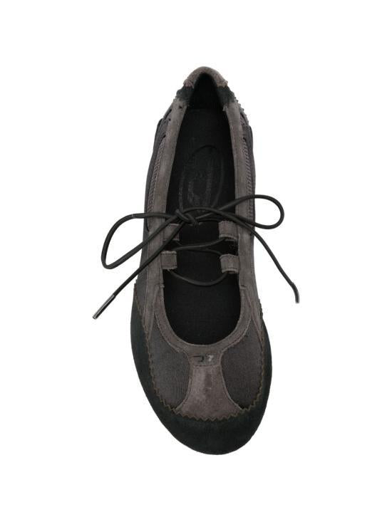 DIESEL Black Leather Flat Shoes
