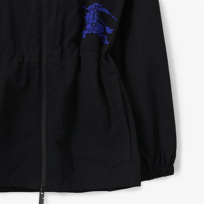 BURBERRY EKD Appliqué Nylon Hooded Drawstring Windbreaker Jacket