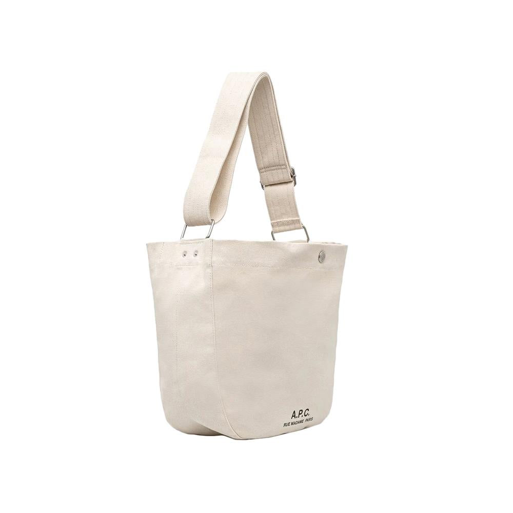 A.P.C. Journal Logo Beige Shoulder Bag
