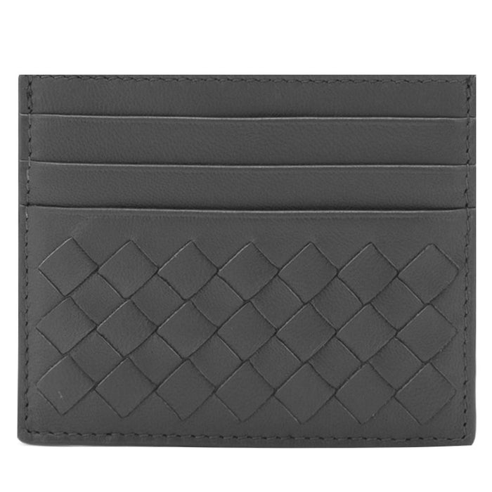 Bottega Veneta Intrecciato Leather Card Holder Blue