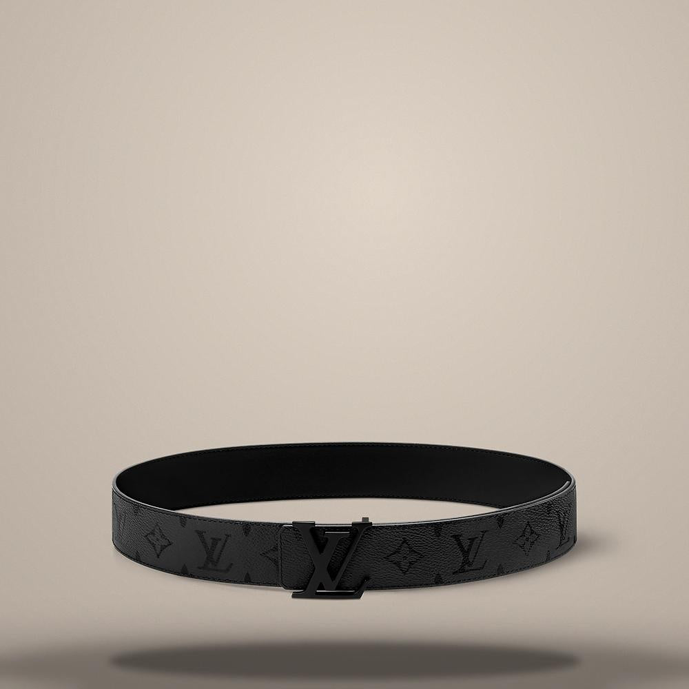 Louis Vuitton Monogram Midnight Black Reversible LV Initiales Belt 40mm M4391