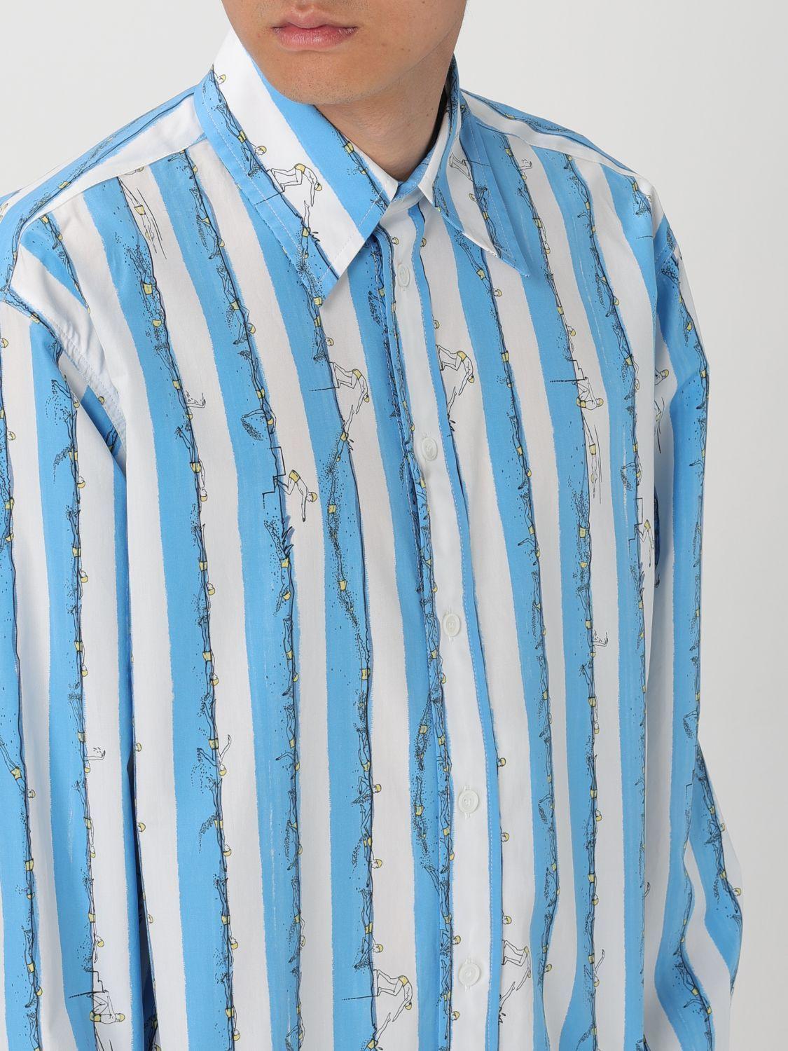 Bottega Veneta Blue Cotton Long Sleeve Shirt