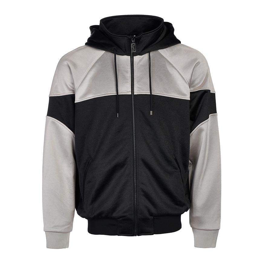 Saint Laurent Men’s Zip-Up Hooded Jacket Black