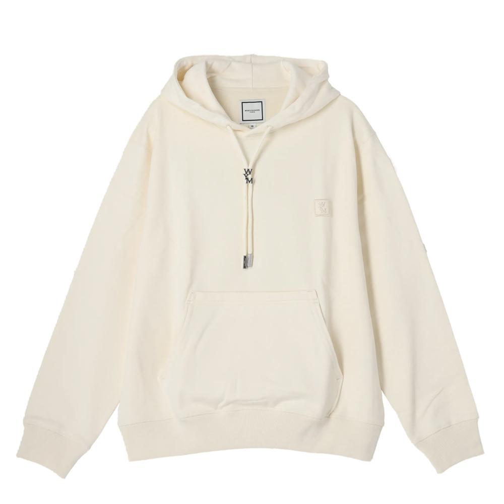 WOOYOUNGMI Men's Back Logo Hoodie Pullover Sweatshirt W253TS37 724I