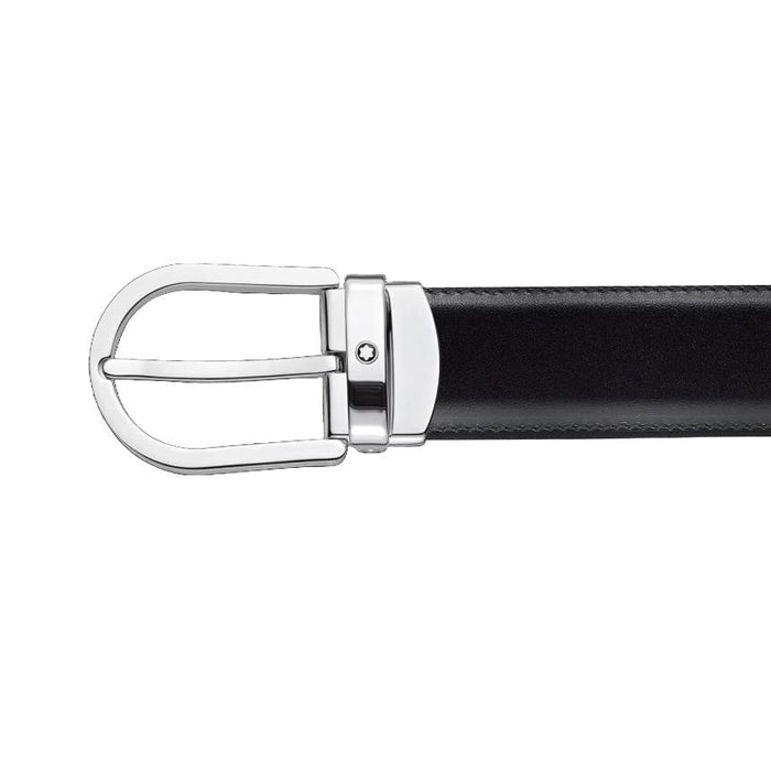 Montblanc Men’s Reversible Black Brown Leather Belt 128135 222371
