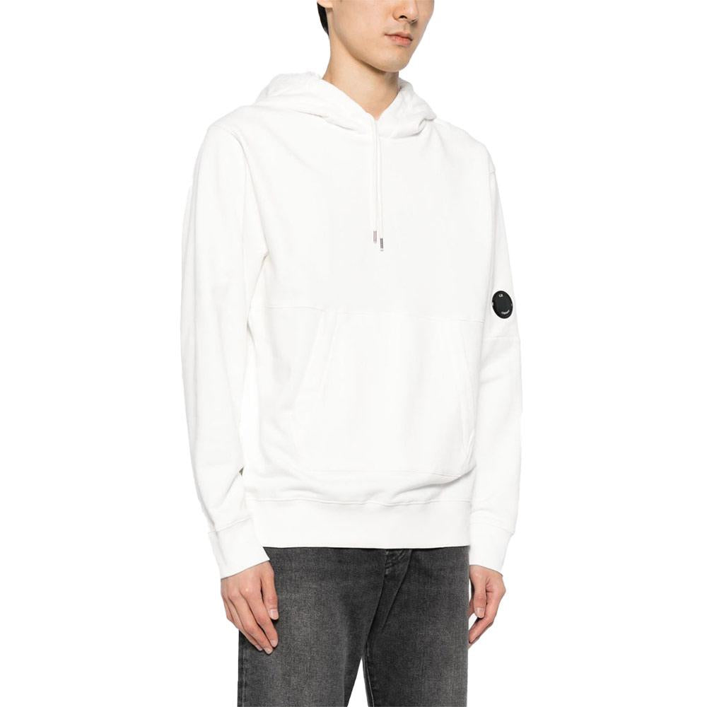 CP Company Diagonal Raised Fleece Hoodie White Men’s