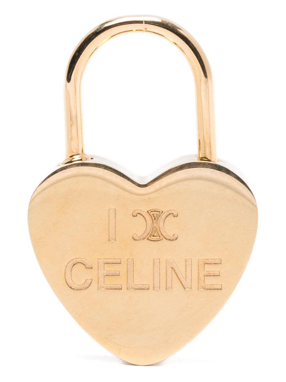 CELINE Gold-Tone Charm Pendant Accessory Jewelry