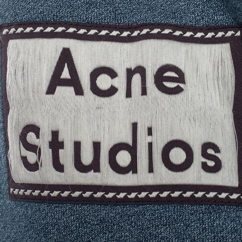 Acne Studios Back Reverse Label Hoodie Navy Blue