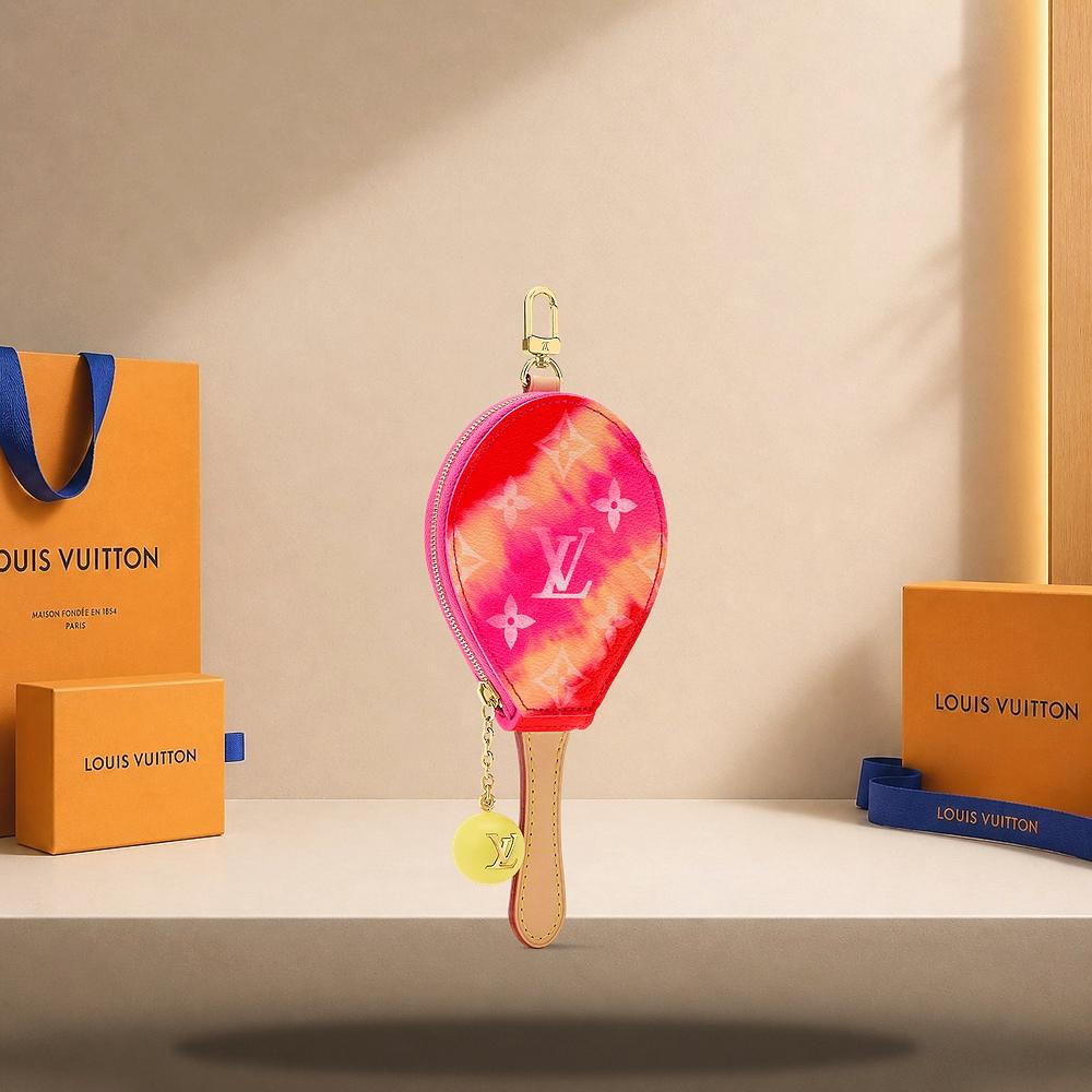 Louis Vuitton Match Point Tie-Dye Fuchsia Key Ring M28939