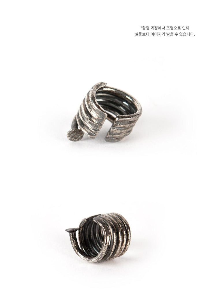 GUIDI Multi Nail Ear Cuff 925 Sterling Silver Earrings G SPEA1