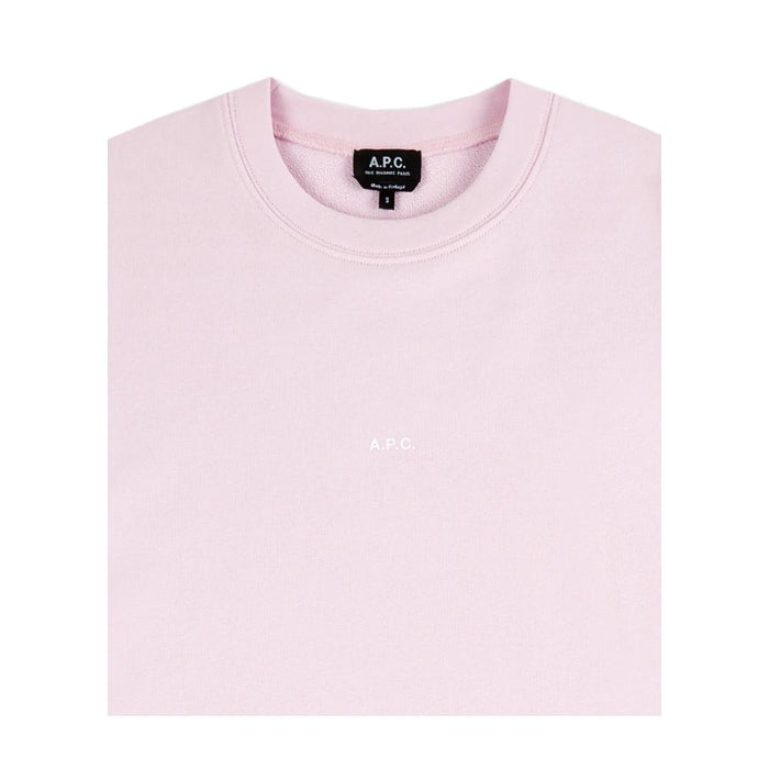 A.P.C. Rose Pale Small Logo Crewneck Sweatshirt for Men