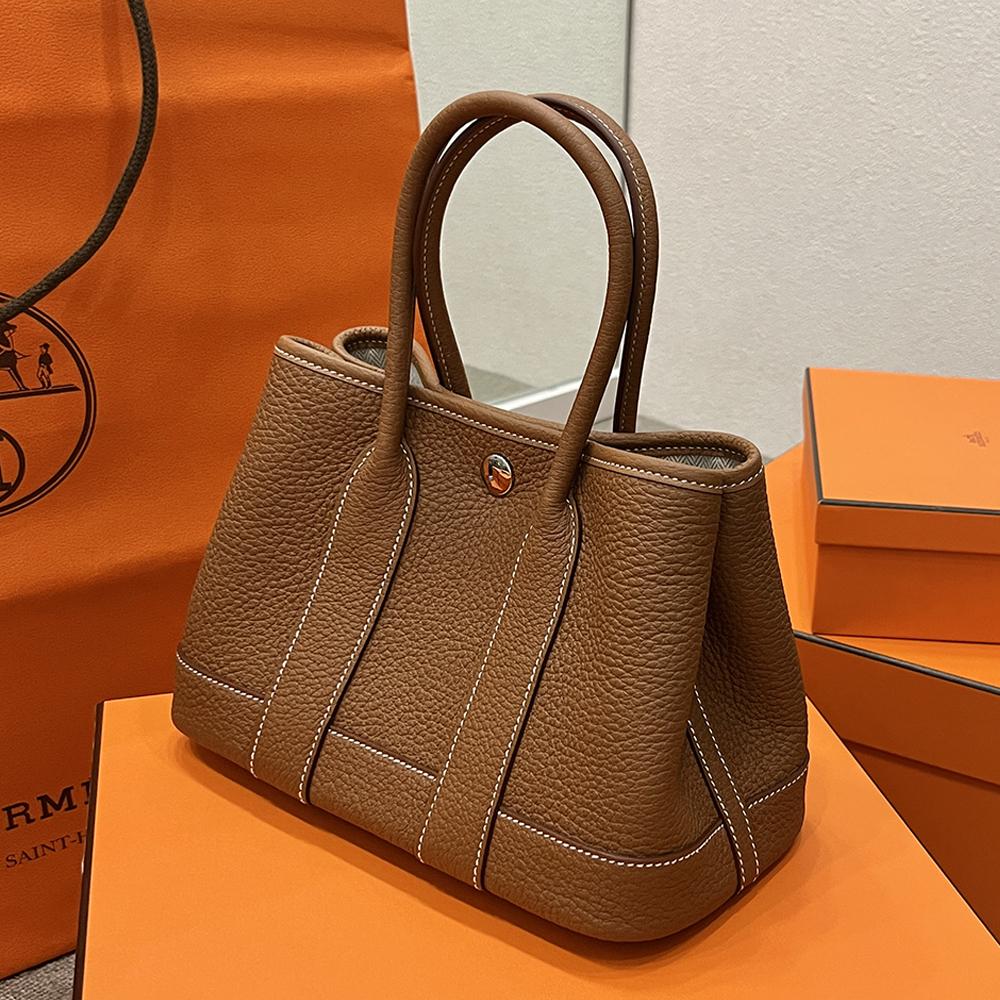 HERMES Gold Neonda Skin Mini Garden Party Tote Bag Unisex 23
