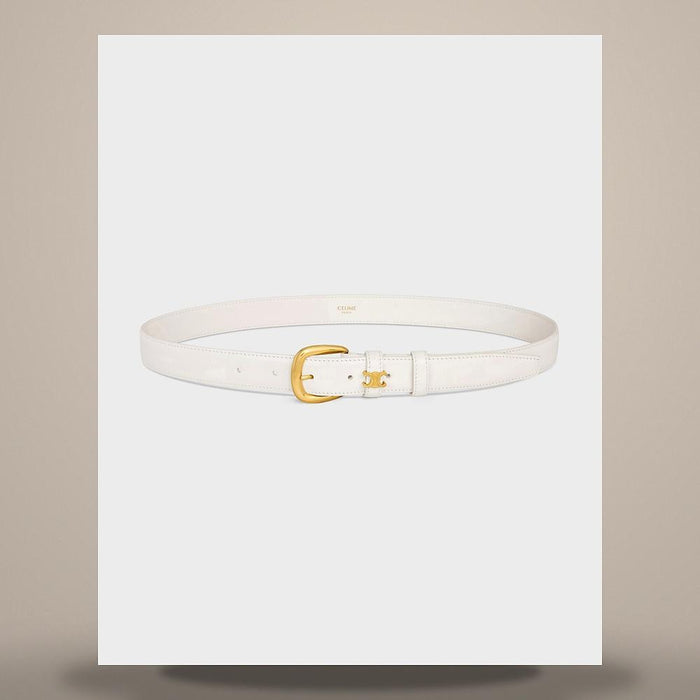 CELINE Triomphe Belt 25mm Natural Calfskin Tan