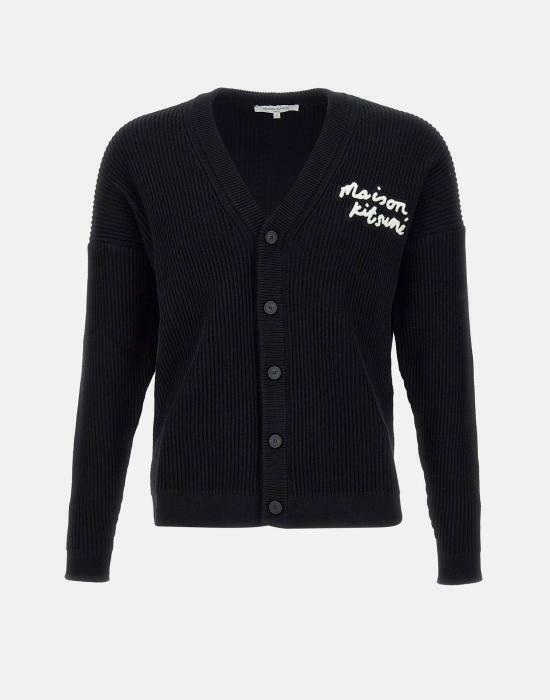Maison Kitsune Handwriting Comfort Rib Cardigan Men’s Round OM00505 KT1126 P199