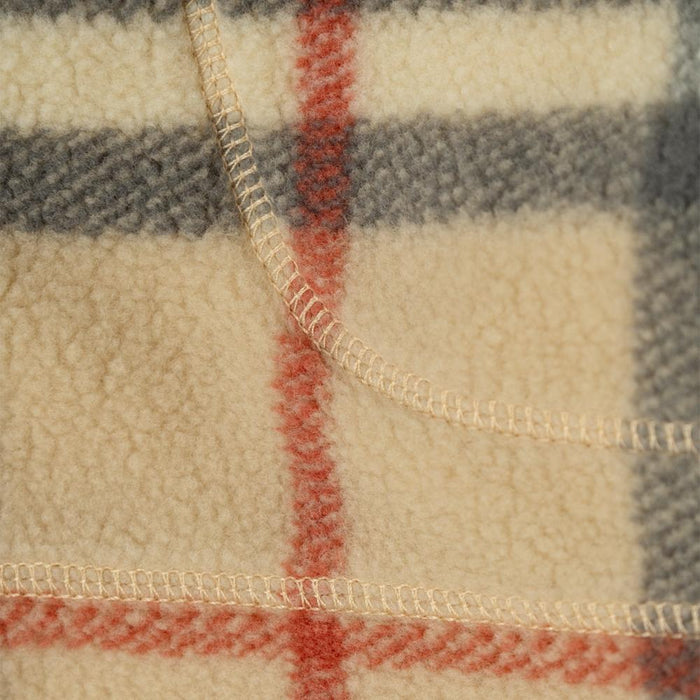 BURBERRY Beige Check Fleece Jacket Women 8100024