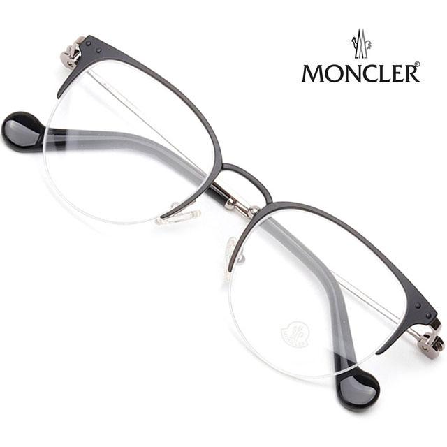 Moncler Round Semi-Rimless Metal Eyeglass Frames Lightweight Women