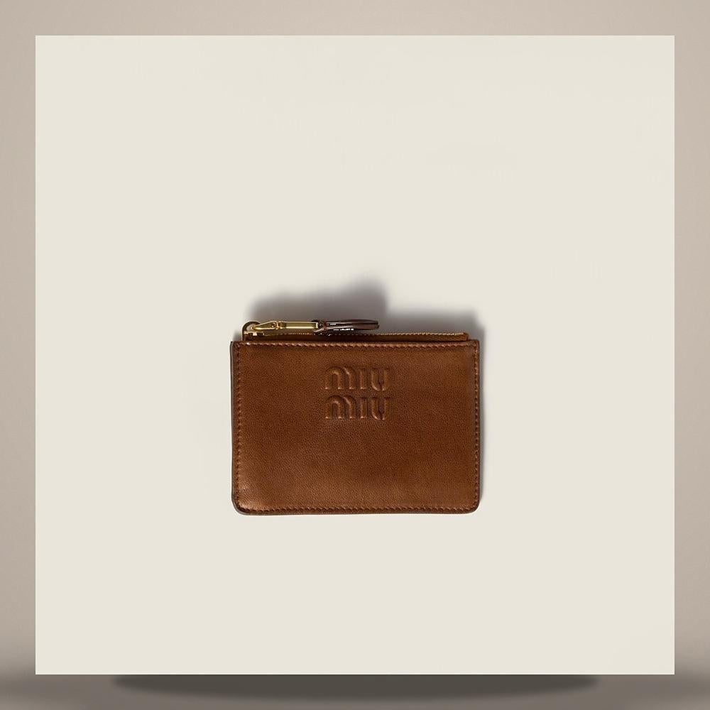 Miu Miu Nappa Leather Card Holder Pink 5MC093 AEFX F0316