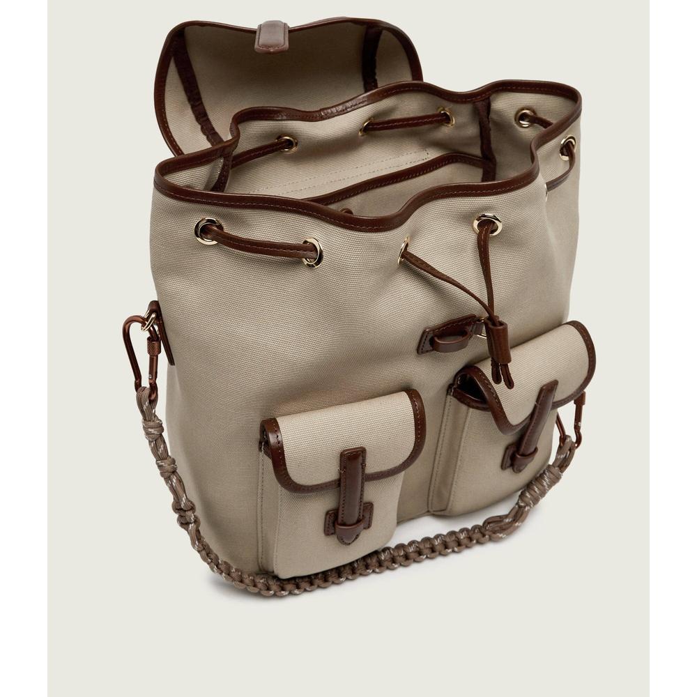 Max Mara Popoli Leather Backpack Black