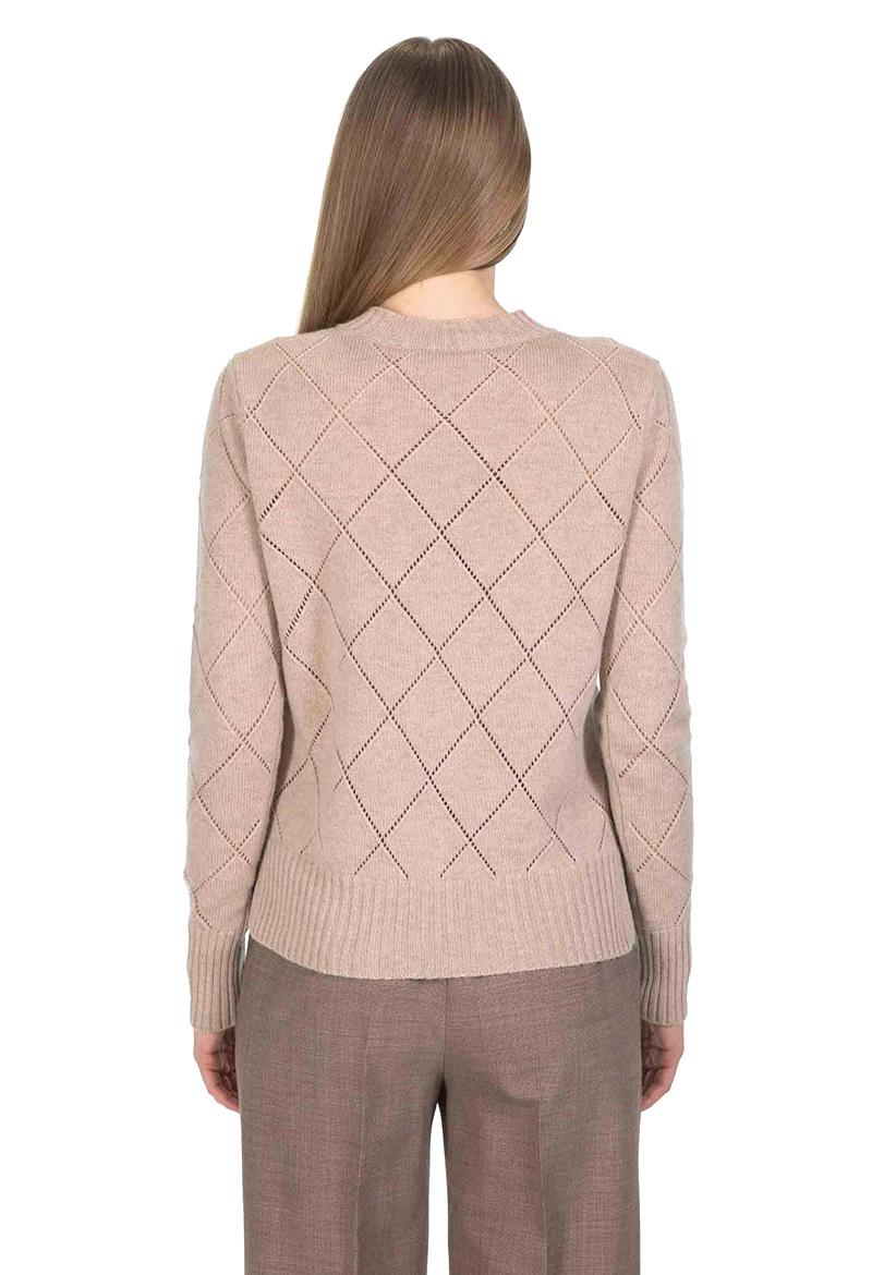 Max Mara Studio Brunate Camel Wool Crewneck Sweater for Wo 2363660839600 002 STK