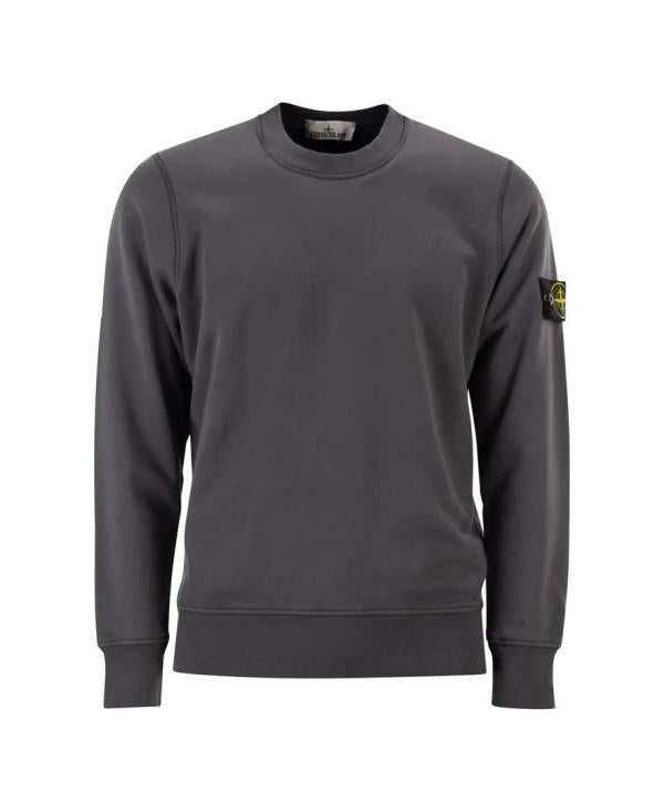 STONE ISLAND Cotton Fleece Regular Fit Crewneck Sweatshirt Khaki