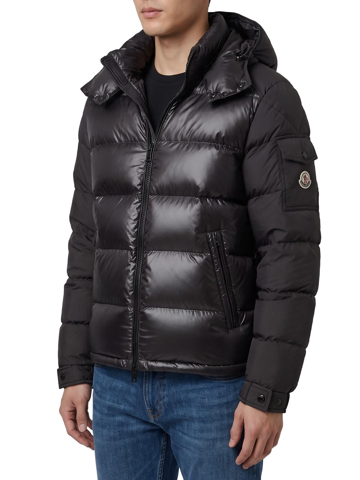 Moncler Black Down Puffer Jacket for Men