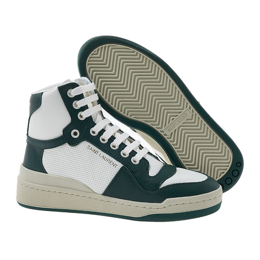 Saint Laurent Women's Perforated Leather Mid-Top Sneakers 610619 AAAS4 8513 1
