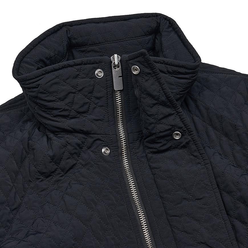 BURBERRY Women’s Hooded High-Neck Quilted Jacket Black