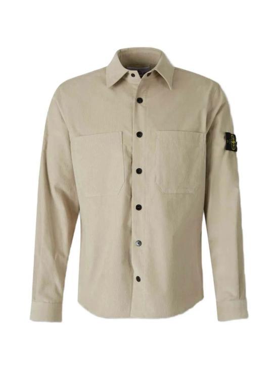 STONE ISLAND Long Sleeve Shirt Men’s Casual Button- 1200042 S0144 V0095 SAND DOM