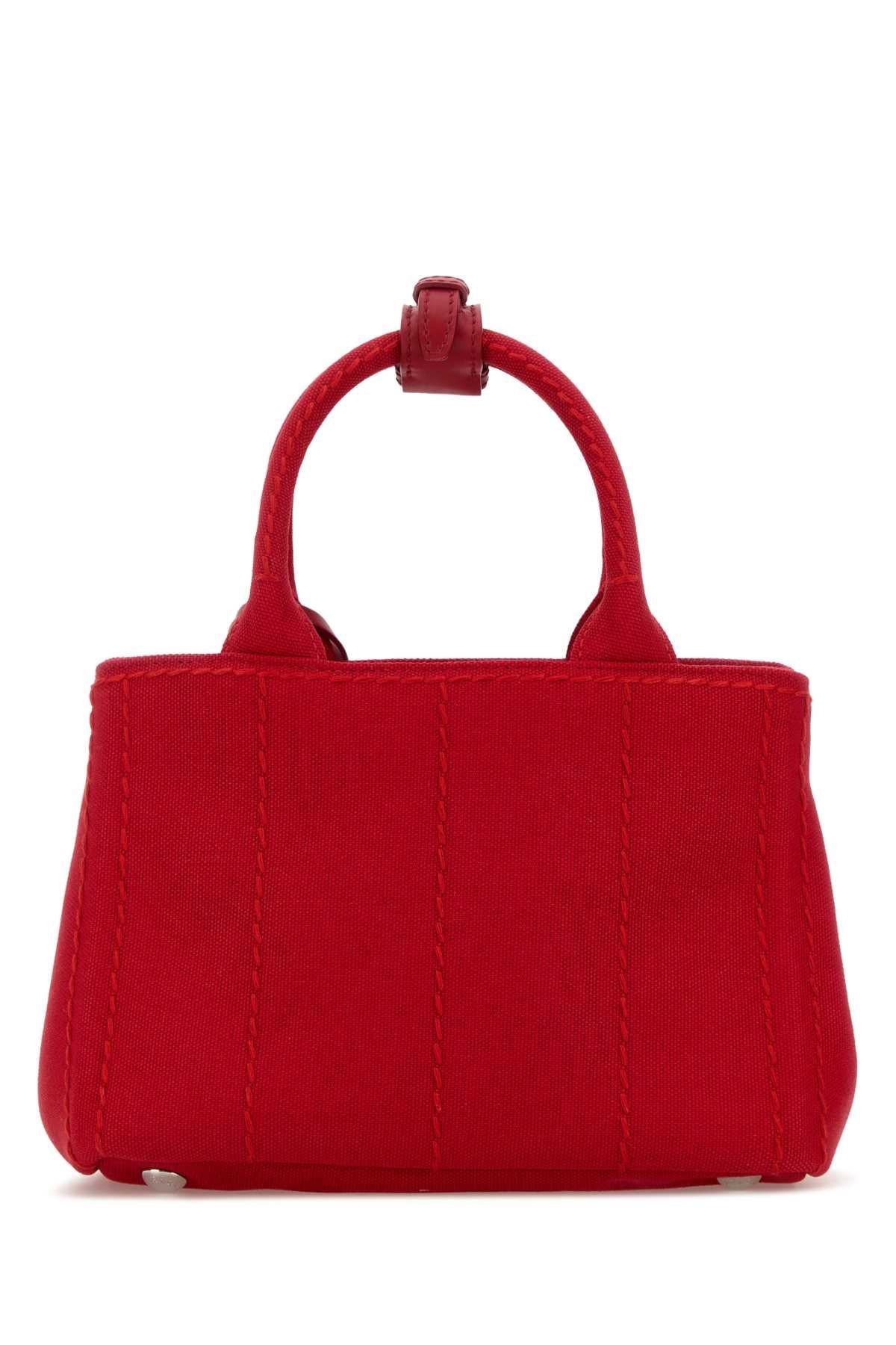 PRADA Black Leather Structured Tote Bag