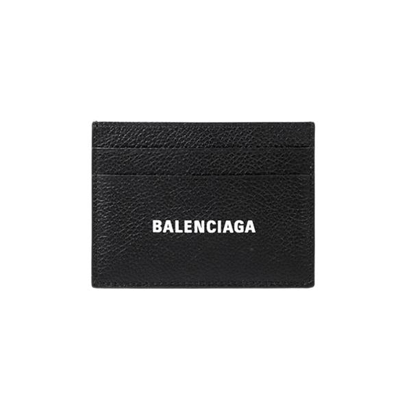 BALENCIAGA Cash Card Holder Black Leather Card Wallet