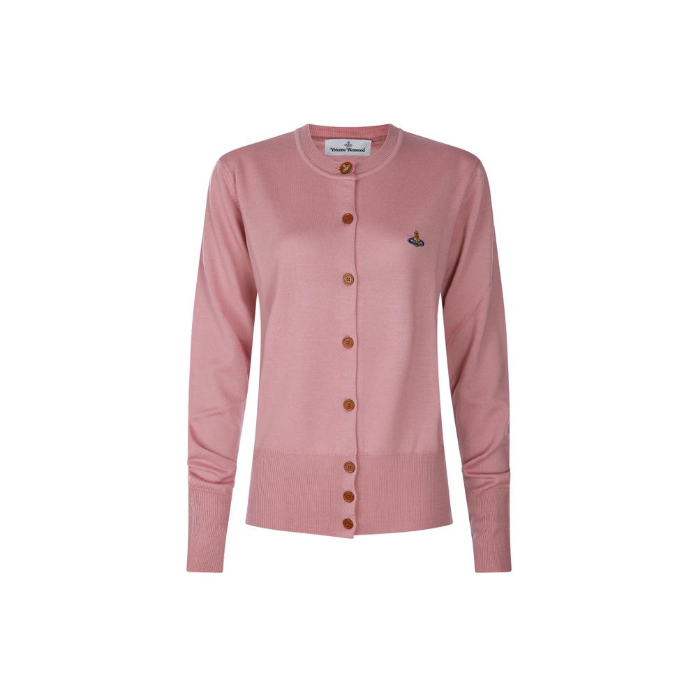 Vivienne Westwood Merino Wool BEA Cardigan Rose 1803002P Y005E G406